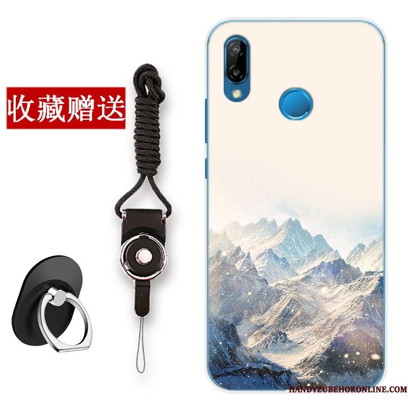 Huawei P20 Lite Etui Cover Anti-fald Alt Inklusive Beskyttelse Simple Af Personlighed Blå