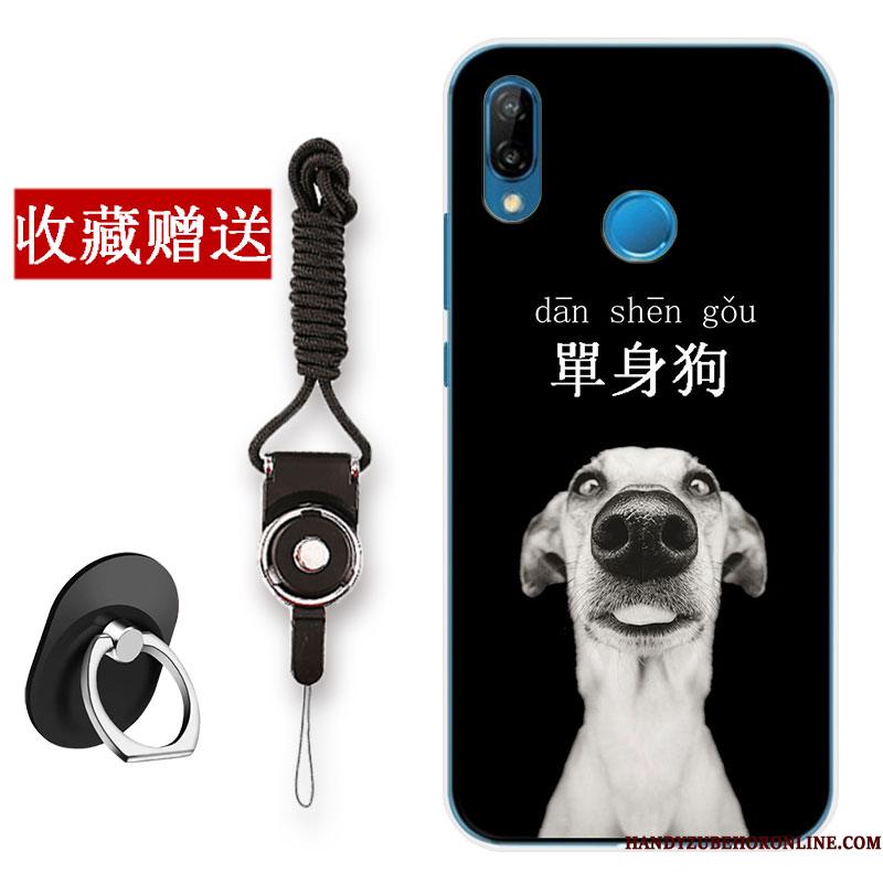 Huawei P20 Lite Etui Cover Anti-fald Alt Inklusive Beskyttelse Simple Af Personlighed Blå