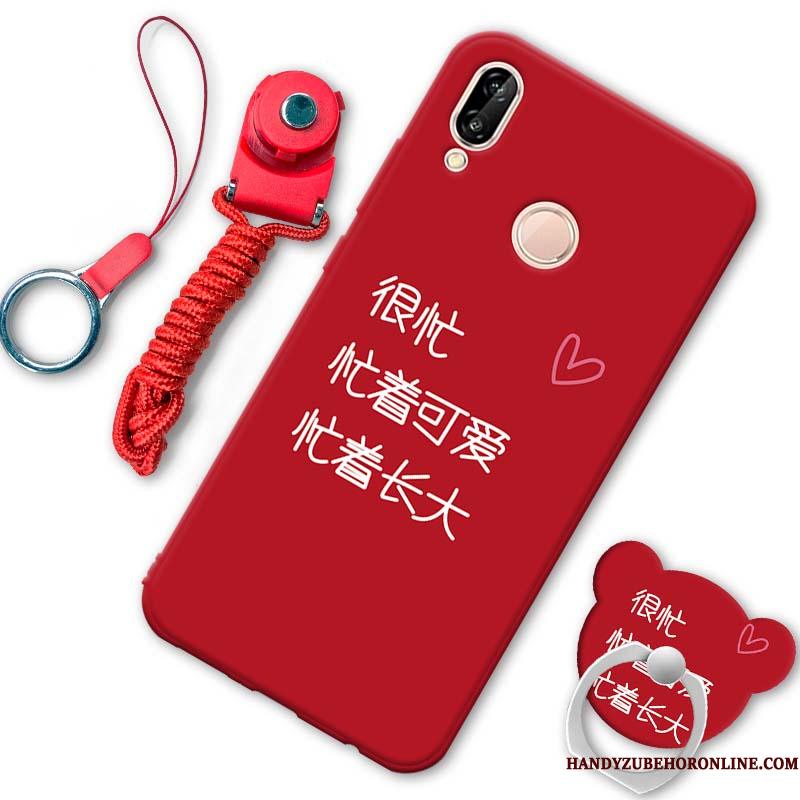 Huawei P20 Lite Rød Cover Telefon Etui