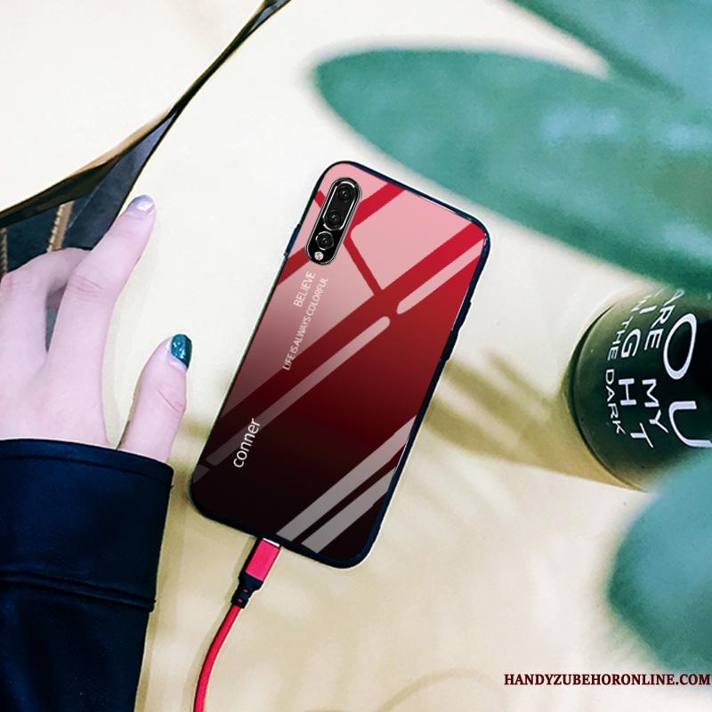 Huawei P20 Pro Af Personlighed Glas Anti-fald Rød Alt Inklusive Cover Etui