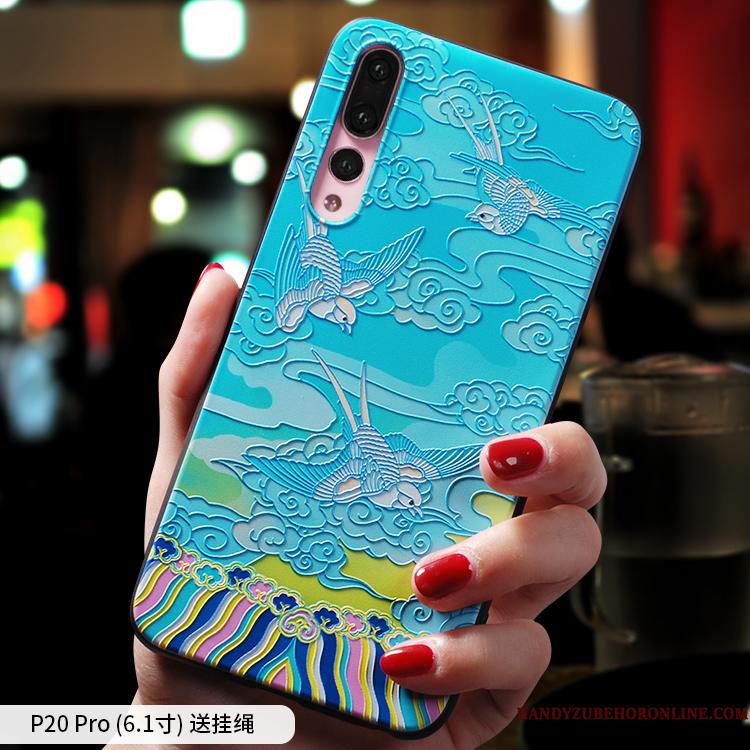 Huawei P20 Pro Etui Nubuck Tynd Anti-fald Lilla Alt Inklusive Kinesisk Stil Kreativ