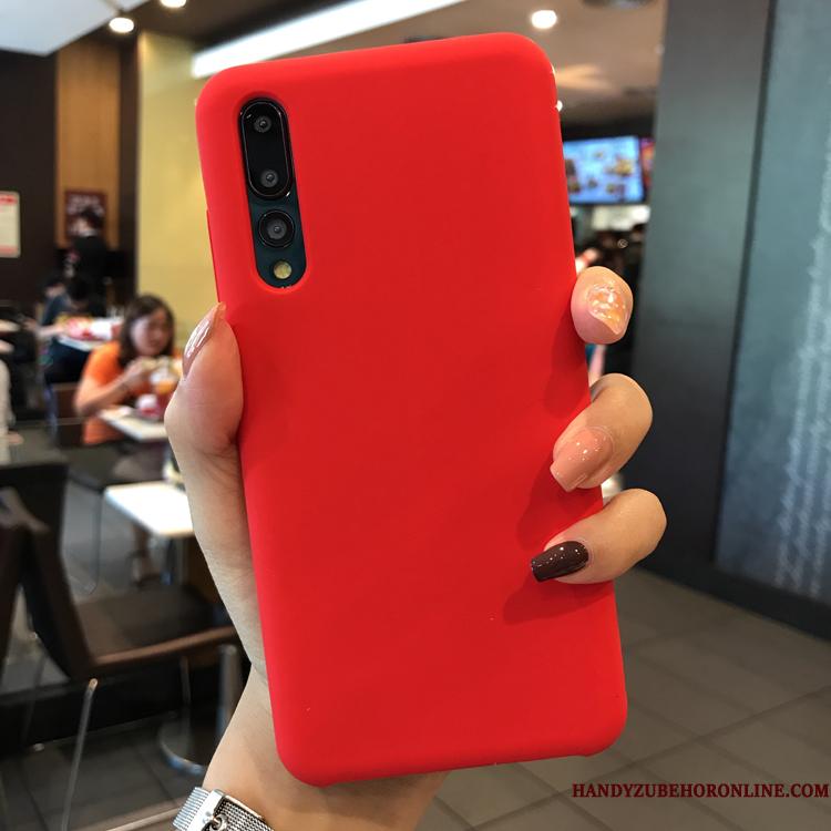 Huawei P20 Pro Telefon Etui Net Red Solid Farve Super Blød Grøn Silikone
