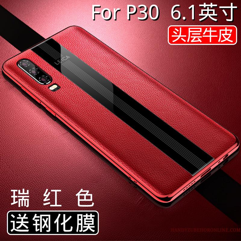 Huawei P30 Alt Inklusive Rød Beskyttelse Cover Anti-fald Telefon Etui Silikone