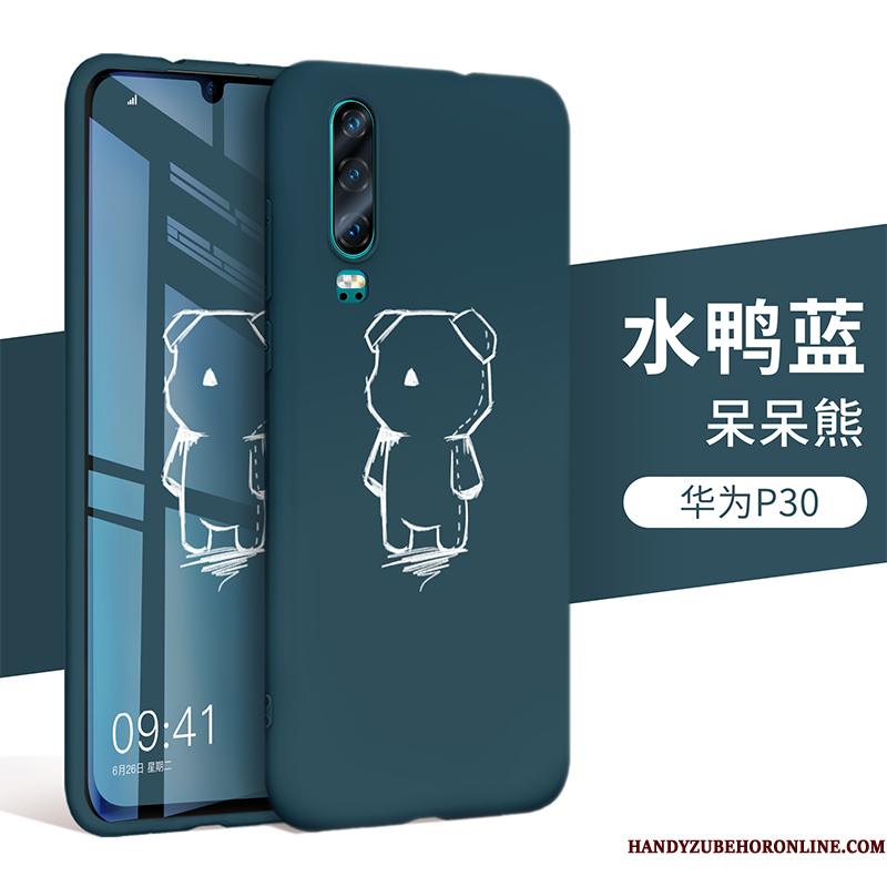 Huawei P30 Anti-fald Alt Inklusive Blød Beskyttelse Silikone Etui Blå