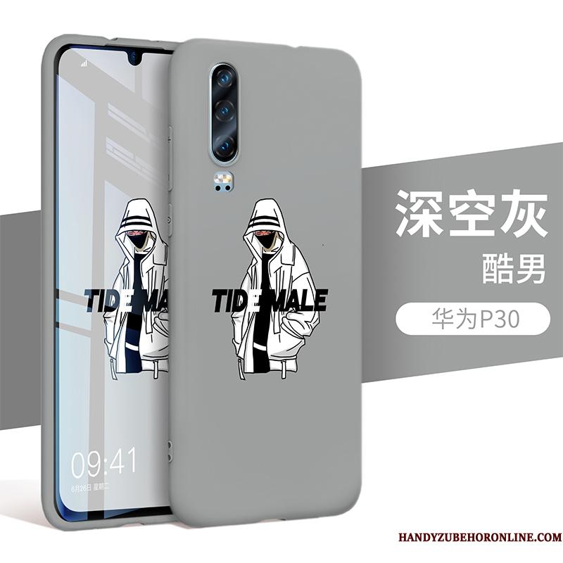 Huawei P30 Anti-fald Alt Inklusive Blød Beskyttelse Silikone Etui Blå