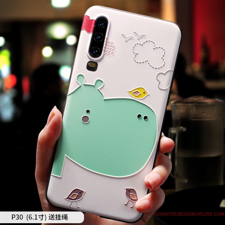 Huawei P30 Etui Cover Smuk Cartoon Hængende Ornamenter Blød Trendy Ny