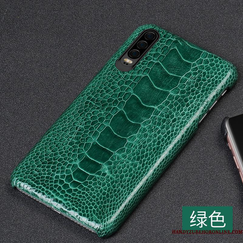 Huawei P30 Etui Læder Anti-fald Bagdæksel Lædertaske Af Personlighed Fugl Luksus