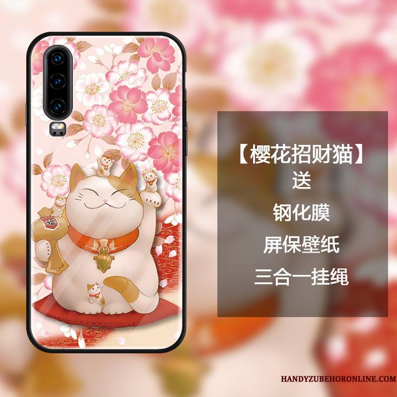 Huawei P30 Kat Af Personlighed Kreativ Telefon Etui Hængende Ornamenter Kinesisk Stil Trendy