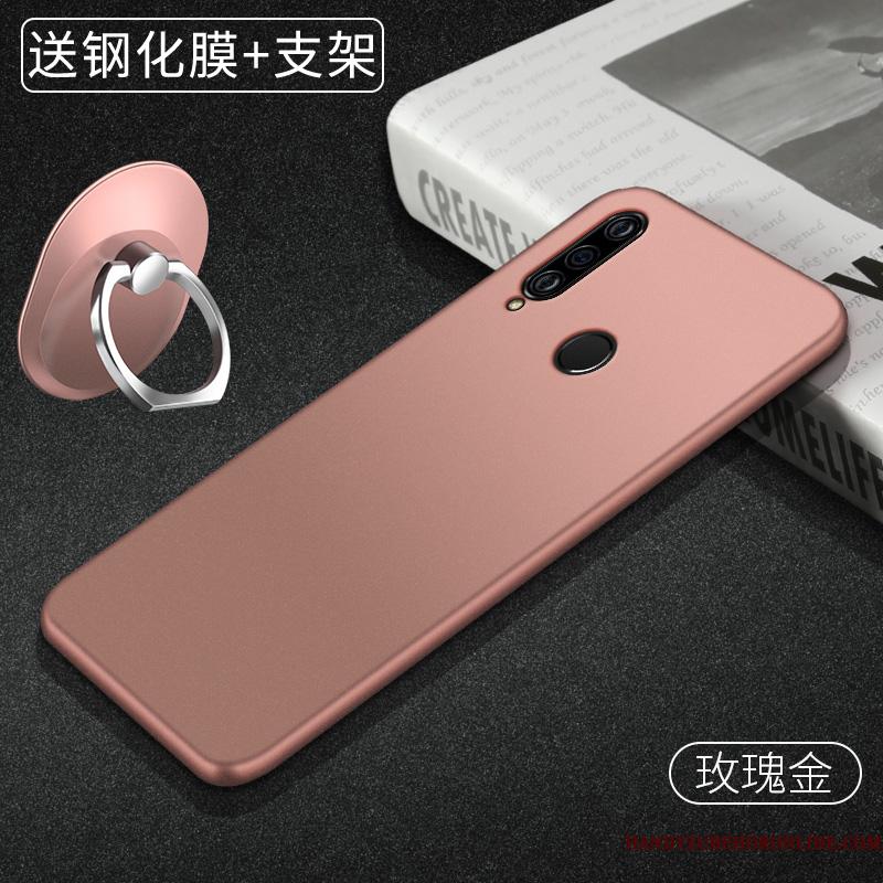Huawei P30 Lite Beskyttelse Cover Anti-fald Solid Farve Skærmbeskyttelse Sort Etui