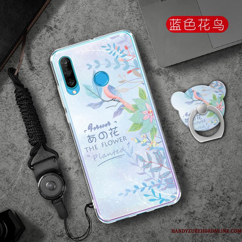 Huawei P30 Lite Beskyttelse Hængende Ornamenter Rød Anti-fald Blød Cover Telefon Etui
