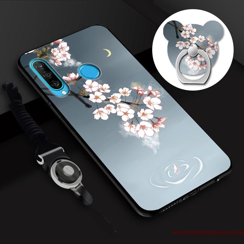 Huawei P30 Lite Etui Af Personlighed Telefon Hærdning Skærmbeskyttelse Blød Hvid