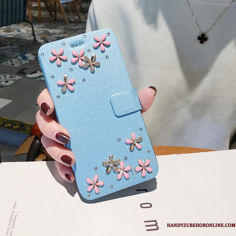 Huawei P30 Lite Hængende Ornamenter Trendy Anti-fald Blå Telefon Etui Beskyttelse Lædertaske