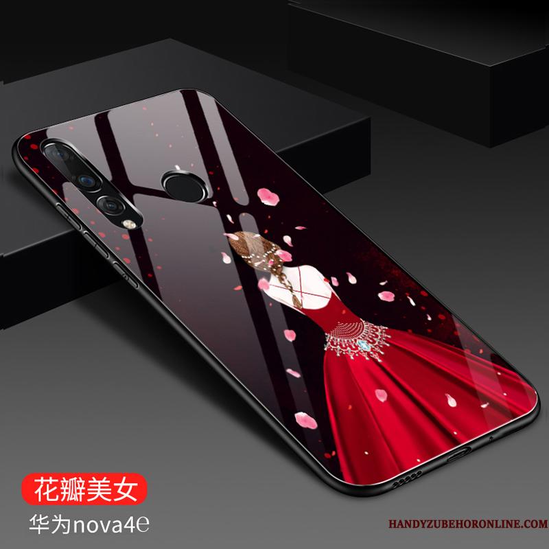 Huawei P30 Lite Ny Telefon Etui Blød Mode Nubuck Blå Alt Inklusive