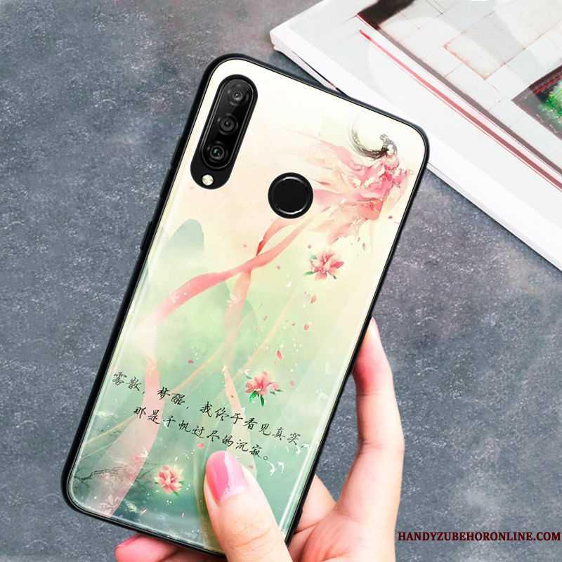 Huawei P30 Lite Vind Glas Blød Kunst Kreativ Kinesisk Stil Etui