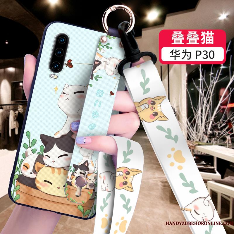Huawei P30 Mobiltelefon Silikone Telefon Etui Cartoon Beskyttelse Cover Blød