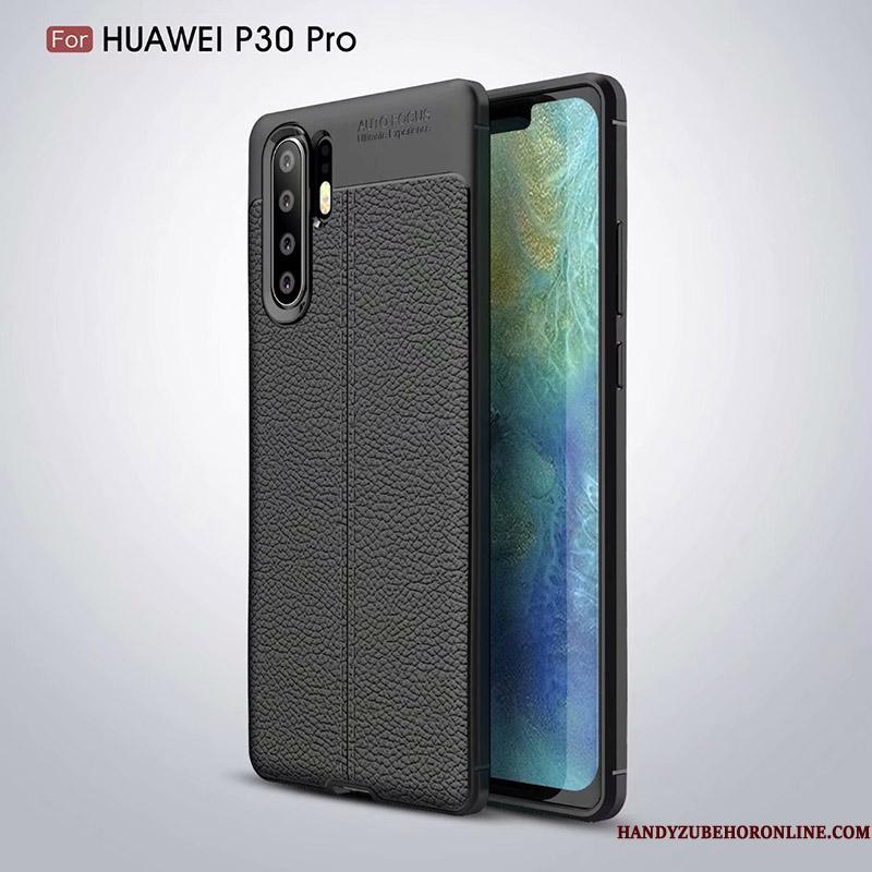 Huawei P30 Pro Cover Business Silikone-etui Beskyttelse Telefon Etui Mønster Blå