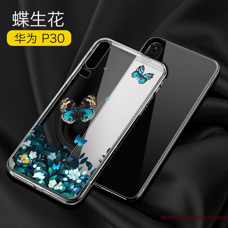 Huawei P30 Simple Glas Ny High End Telefon Etui Gennemsigtig Kreativ