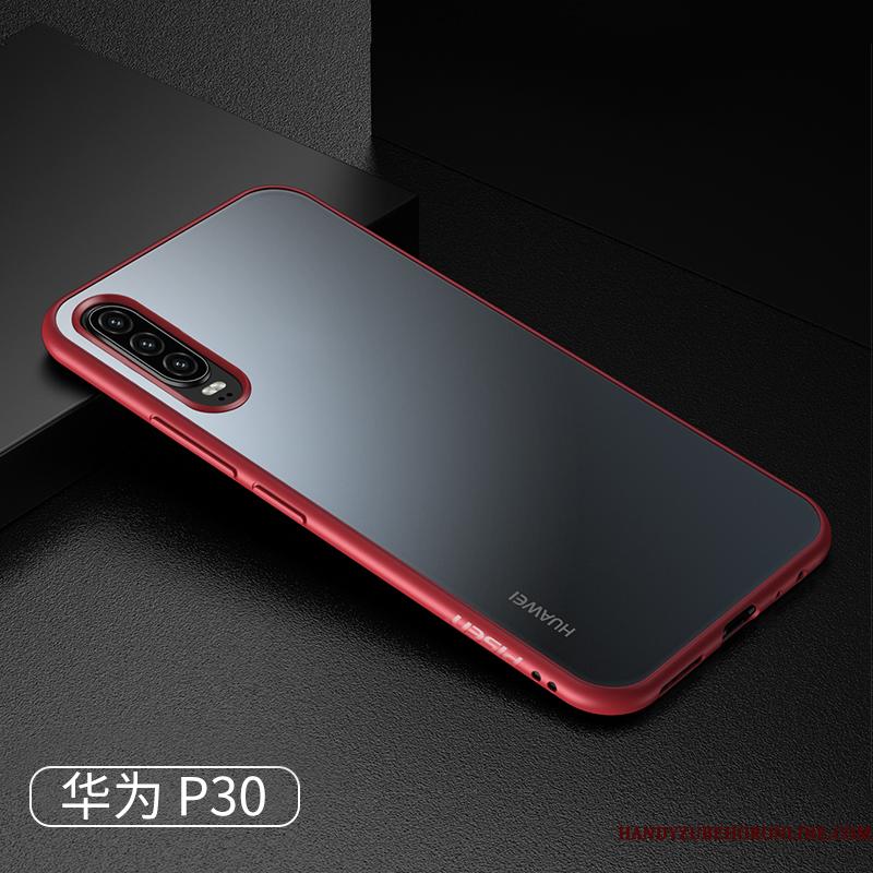 Huawei P30 Skridsikre Anti-fald Telefon Etui Nubuck Silikone Sort Alt Inklusive