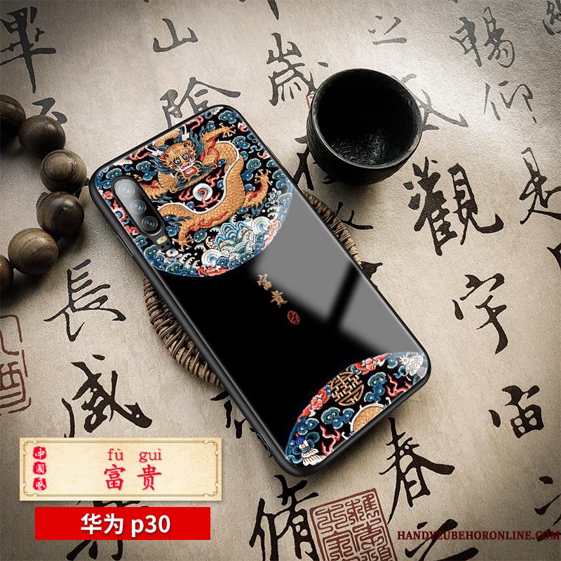 Huawei P30 Tynd Cover Kreativ Elskeren Telefon Etui Spejl Net Red