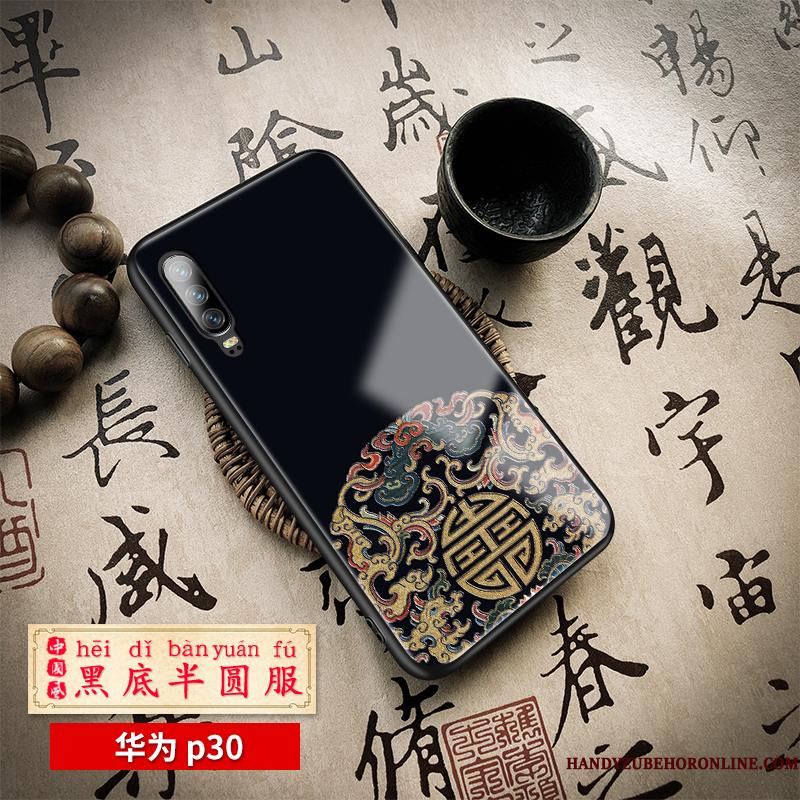 Huawei P30 Tynd Cover Kreativ Elskeren Telefon Etui Spejl Net Red