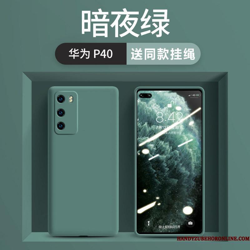 Huawei P40 Anti-fald Etui Hvid Trendy Net Red Beskyttelse High End
