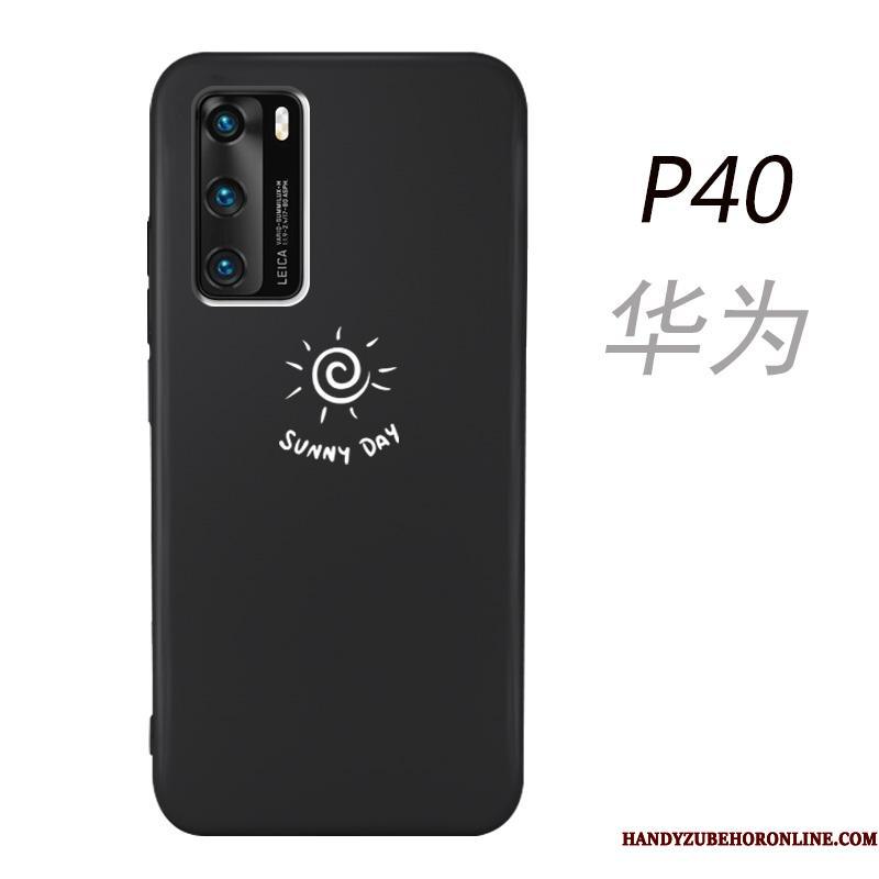 Huawei P40 Etui Beskyttelse Net Red Alt Inklusive Ring Trend Cover Sort