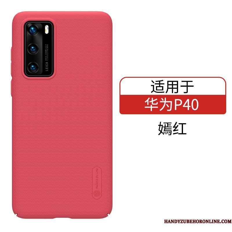 Huawei P40 Etui Nubuck Beskyttelse Let Tynd Cover Guld Anti-fald