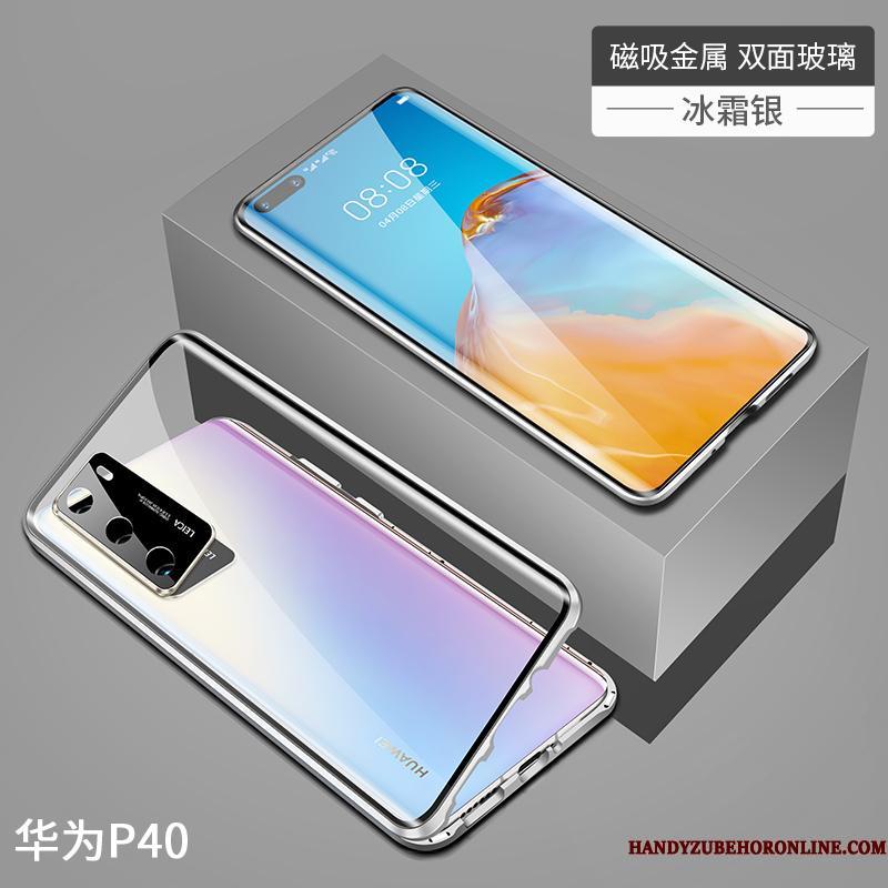 Huawei P40 Gennemsigtig Dobbeltsidet Etui Glas Ramme Telefon Alt Inklusive