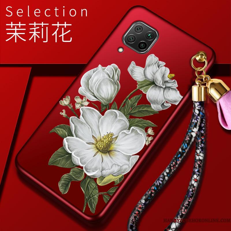 Huawei P40 Lite Etui Simple Nubuck Anti-fald Cover Let Tynd Trendy Net Red