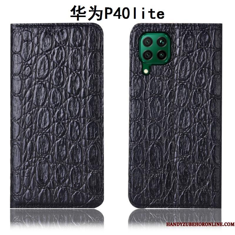 Huawei P40 Lite Telefon Etui Anti-fald Beskyttelse Alt Inklusive Cover Lædertaske Rød