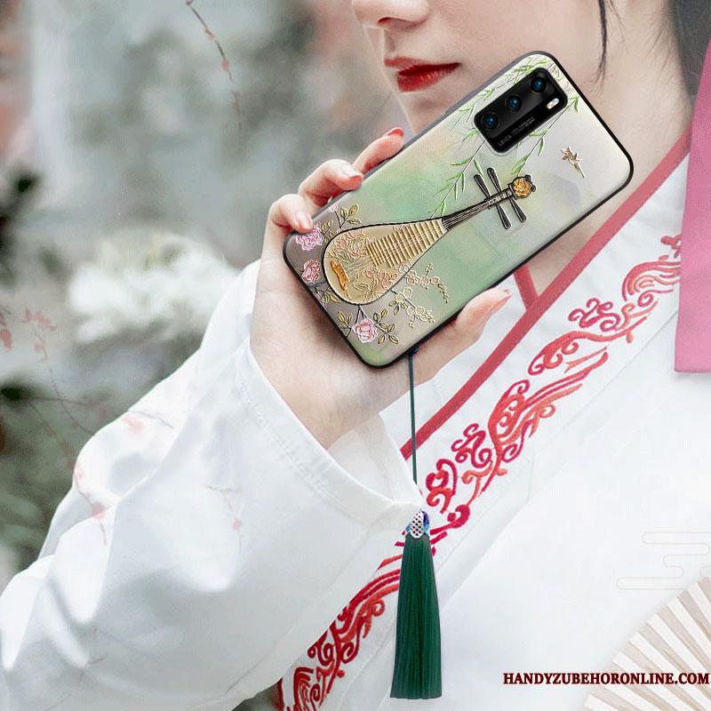 Huawei P40 Lyserød Af Personlighed Etui Cover Blød Telefon Tassel