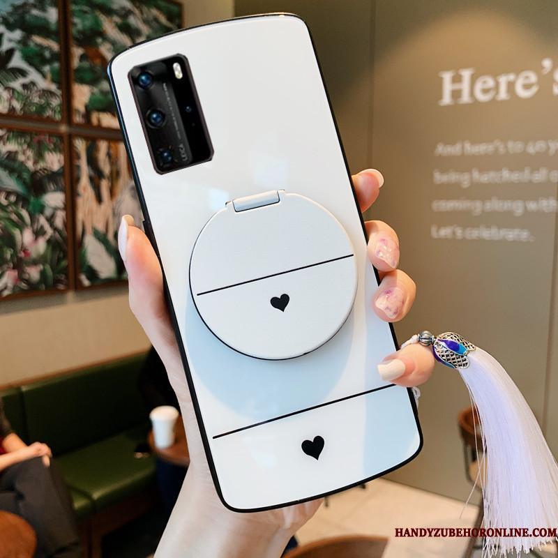 Huawei P40 Pro Etui Af Personlighed Kærlighed Ungdom Silikone Alt Inklusive Hvid Anti-fald