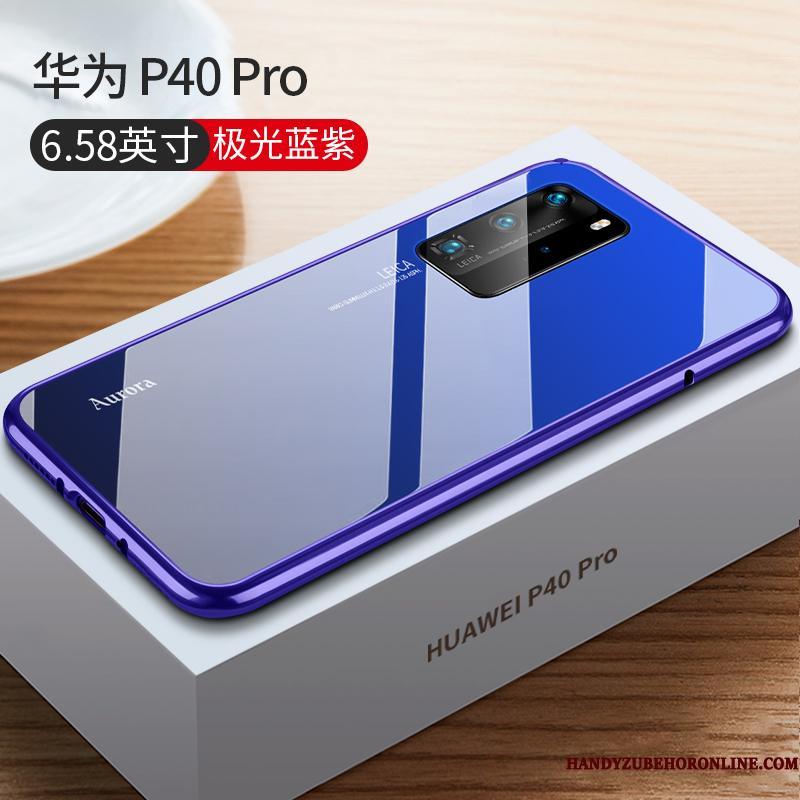 Huawei P40 Pro Etui Metal Ramme Glas Trend High End Net Red Kreativ