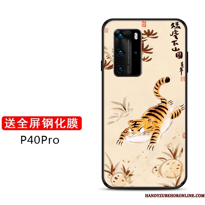 Huawei P40 Pro Simple Grøn Etui Mode Telefon Beskyttelse Anti-fald