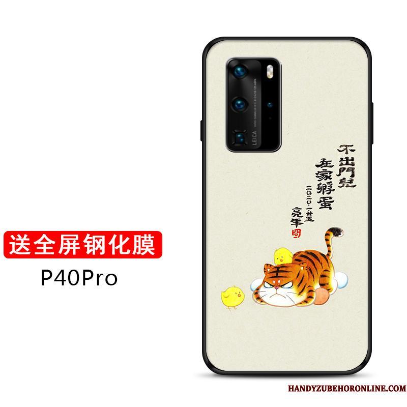 Huawei P40 Pro Simple Grøn Etui Mode Telefon Beskyttelse Anti-fald