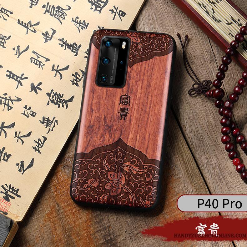 Huawei P40 Pro Telefon Etui Træ Vintage Cover Mønster Alt Inklusive Tilpas