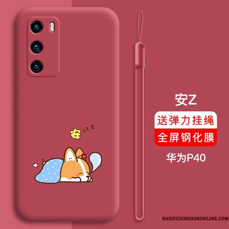 Huawei P40 Silikone Anti-fald Cartoon Smuk Trendy Af Personlighed Telefon Etui