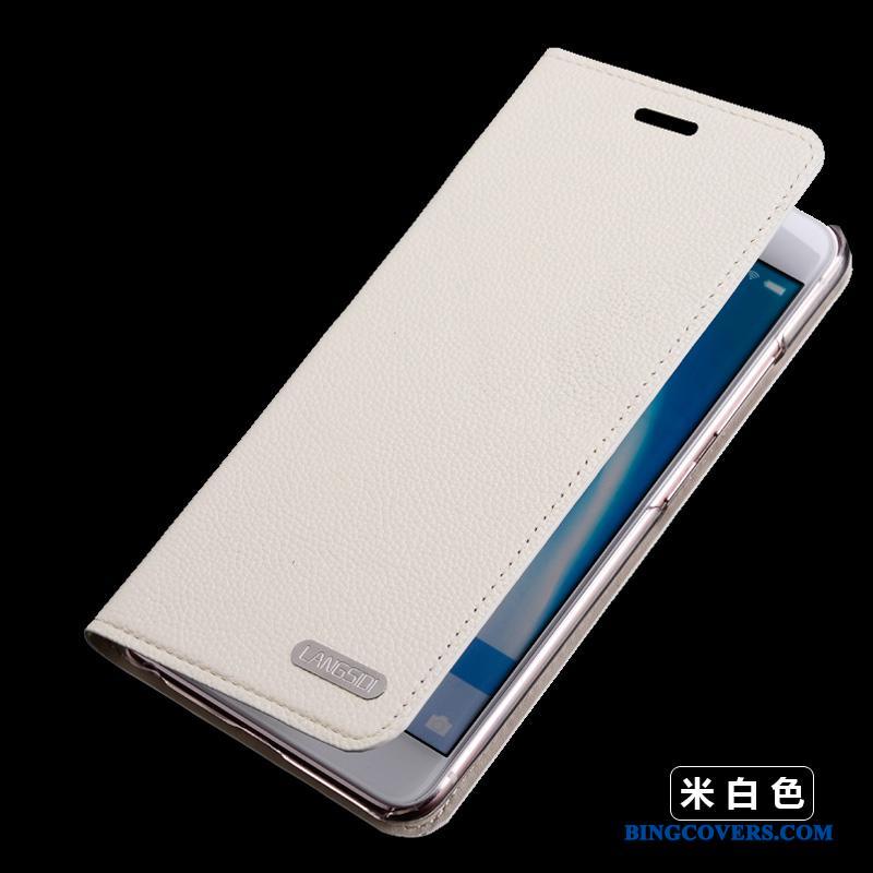 Huawei P8 Folio Anti-fald Høj Silikone Blød Ægte Læder Telefon Etui