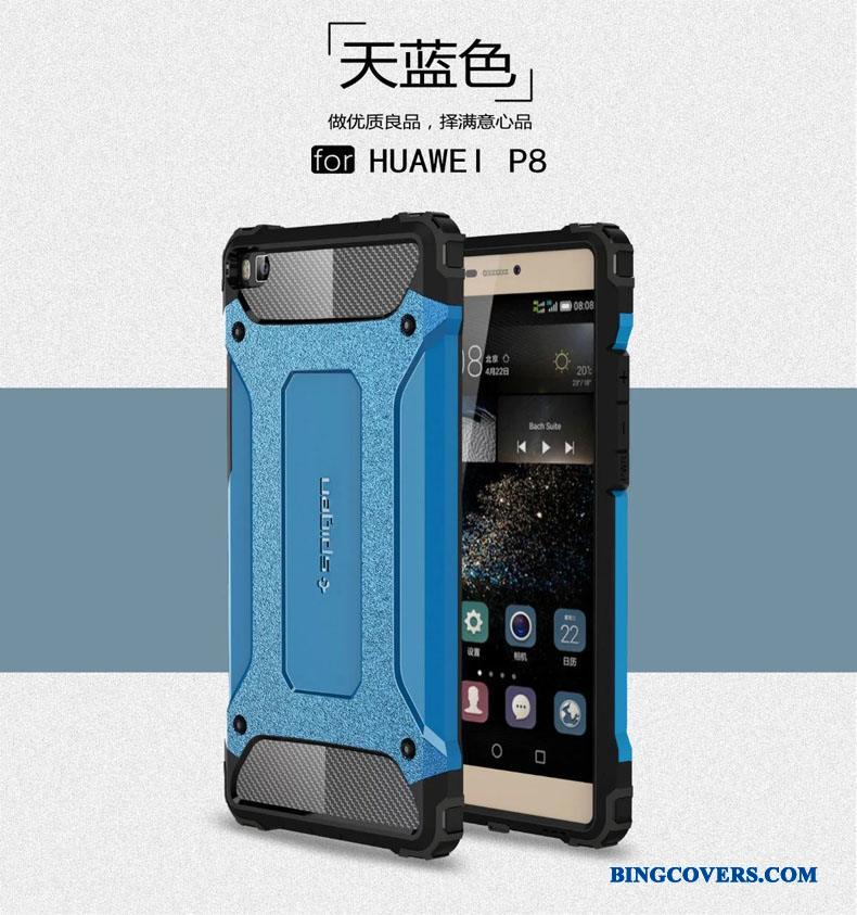 Huawei P8 Gasbag Silikone Metal Cover Telefon Etui Anti-fald Alt Inklusive