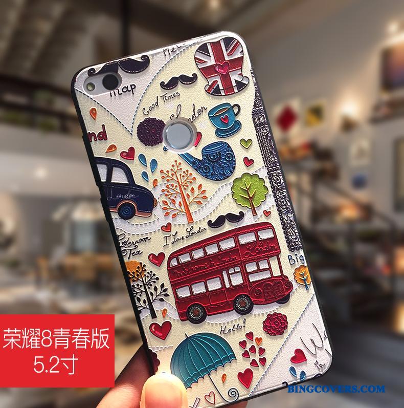 Huawei P8 Lite 2017 Telefon Etui Beskyttelse Cartoon Silikone Trend Hvid Anti-fald