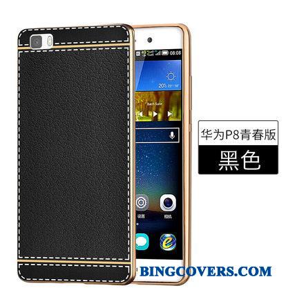 Huawei P8 Lite Ungdom Blød Lædertaske Silikone Cover Beskyttelse Telefon Etui