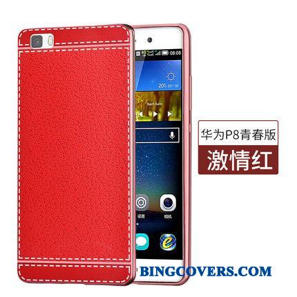 Huawei P8 Lite Ungdom Blød Lædertaske Silikone Cover Beskyttelse Telefon Etui