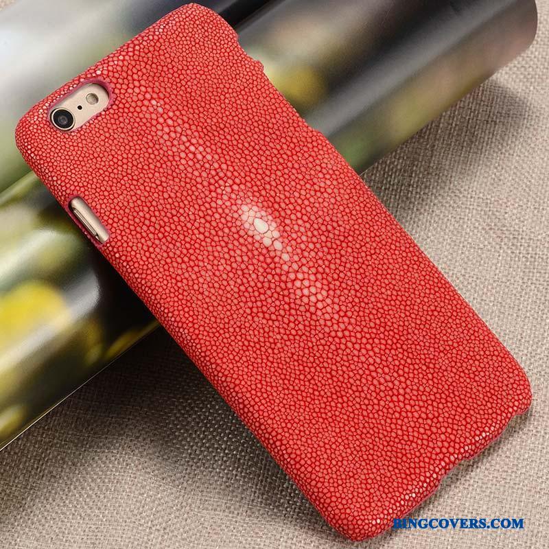 Huawei P8 Lædertaske Bagdæksel Rød Beskyttelse Perle Etui Cover