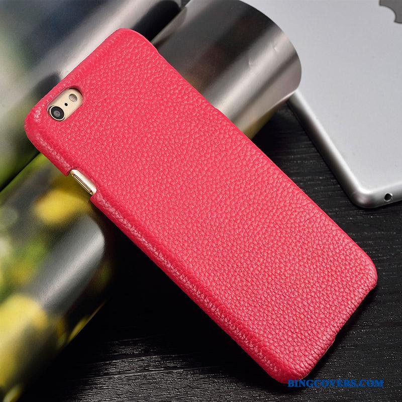 Huawei P8 Simple Anti-fald Beskyttelse Bagdæksel Lædertaske Telefon Etui Rød