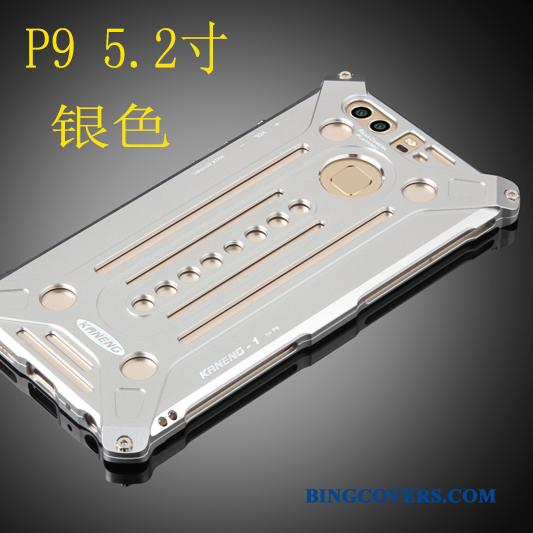 Huawei P9 Beskyttelse Metal Etui Cover Sølv Telefon Mobiltelefon