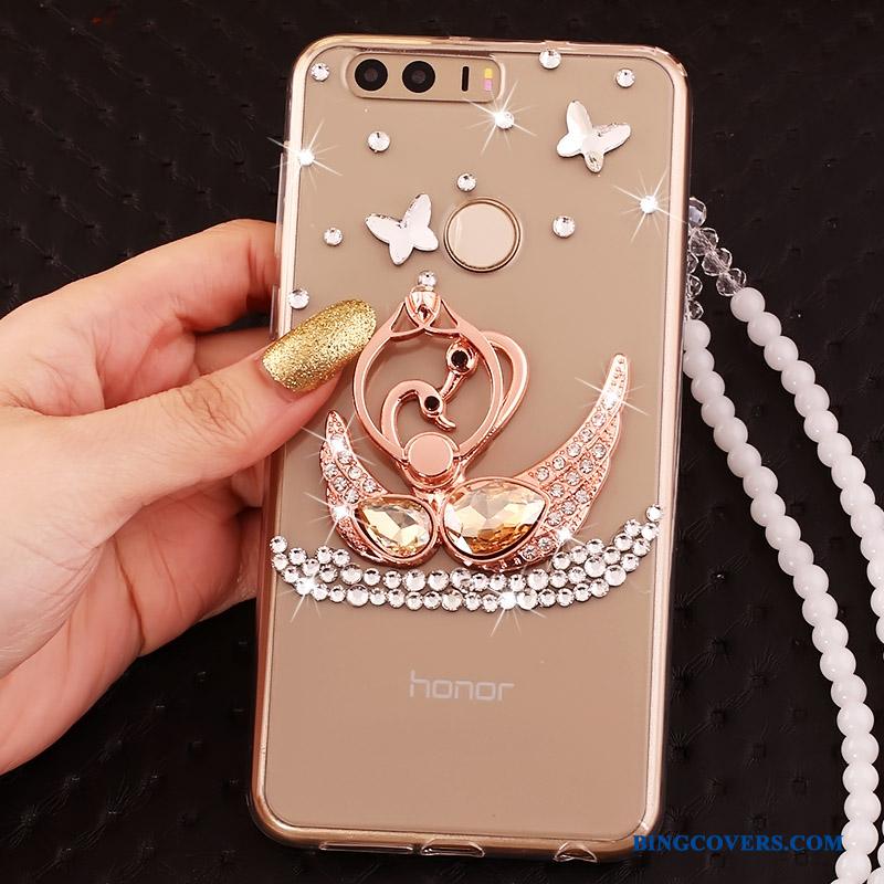 Huawei P9 Etui Beskyttelse Cover Ring Silikone Telefon Strass