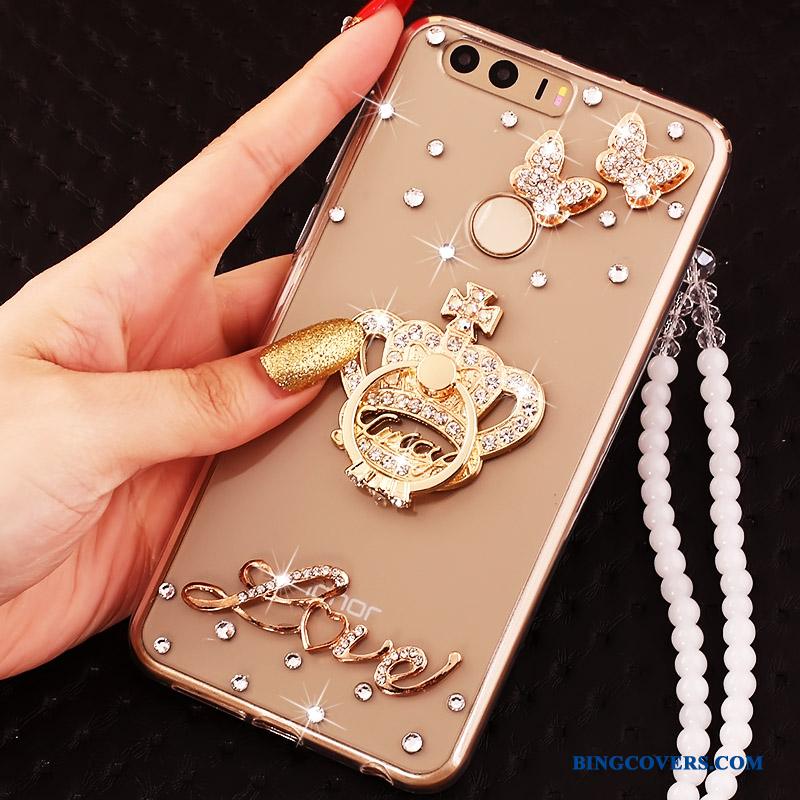 Huawei P9 Etui Beskyttelse Cover Ring Silikone Telefon Strass