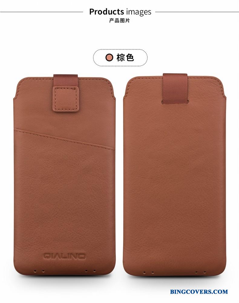 Huawei P9 Etui Trend Cover Rød Simple Mobiltelefon Lædertaske Ægte Læder