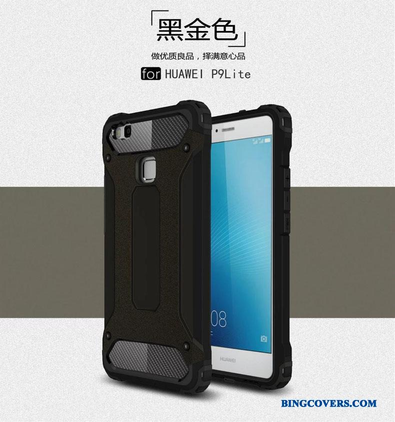 Huawei P9 Lite Silikone Telefon Etui Metal Sølv Beskyttelse Alt Inklusive Cover