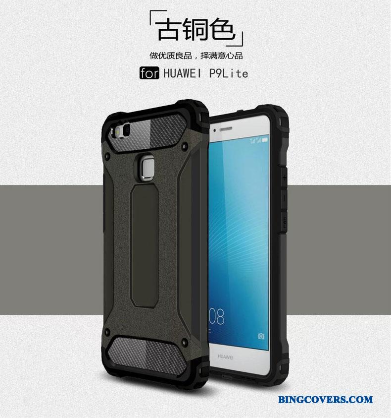 Huawei P9 Lite Silikone Telefon Etui Metal Sølv Beskyttelse Alt Inklusive Cover